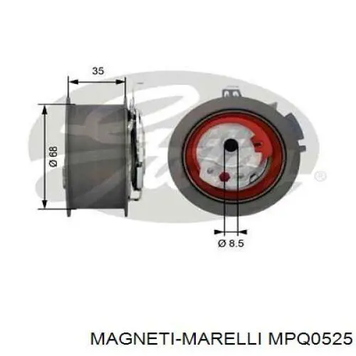 Ролик натяжителя ременя газорозподілу Magneti Marelli MPQ0525 ціна, від 44.53 USD
