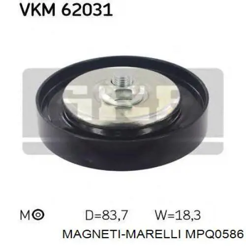 MPQ0586 Magneti Marelli Ролик приводного ременя, паразитний