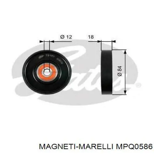 Ролик приводного ременя, паразитний Magneti Marelli MPQ0586 ціна, від 17.97 USD