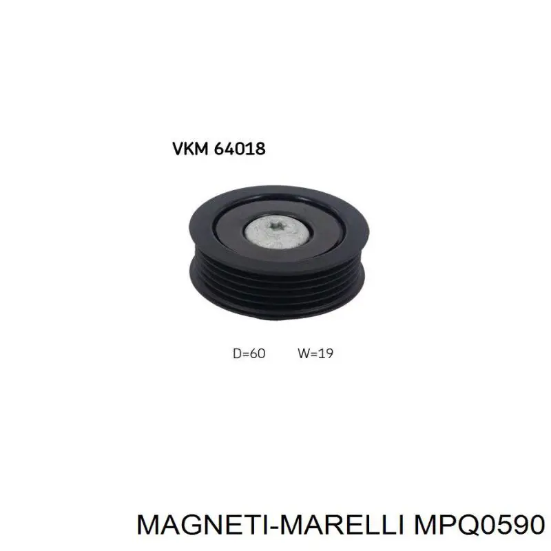 Ролик приводного ременя, паразитний Magneti Marelli MPQ0590 ціна, від 12.49 USD