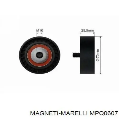 Ролик натягувача приводного ременя MPQ0607 Magneti Marelli