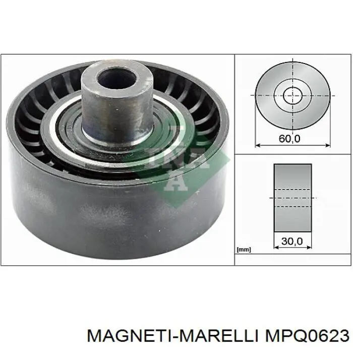 MPQ0623 Magneti Marelli ролик приводного ременя, паразитний