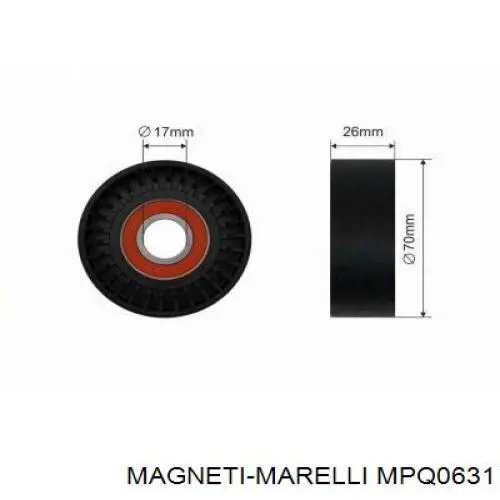 MPQ0631 Magneti Marelli Ролик натяжителя ременя агрегатів