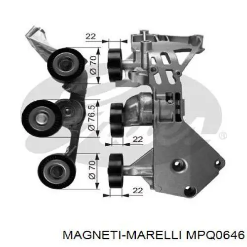 MPQ0646 Magneti Marelli Ролик натяжителя ременя агрегатів