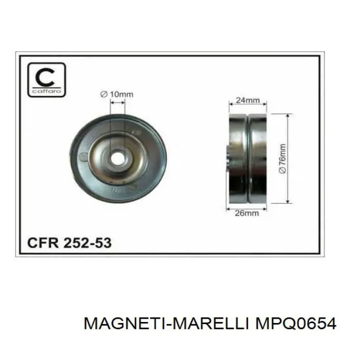MPQ0654 Magneti Marelli Ролик натяжителя ременя агрегатів