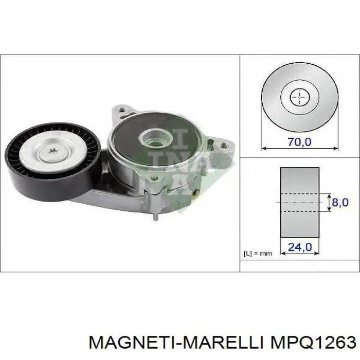 MPQ1263 Magneti Marelli Натяжна планка поліклинового ременя