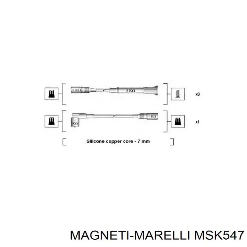 MSK547 Magneti Marelli Проводи високовольтні