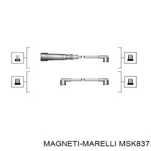 Дріт високовольтні, комплект MSK837 Magneti Marelli