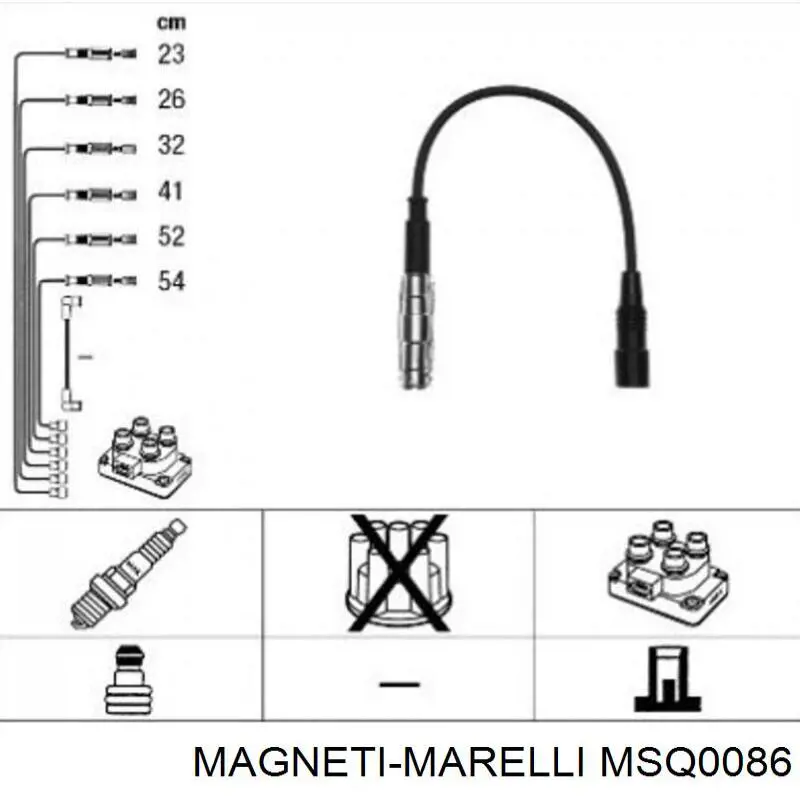 MSQ0086 Magneti Marelli дріт високовольтні, комплект