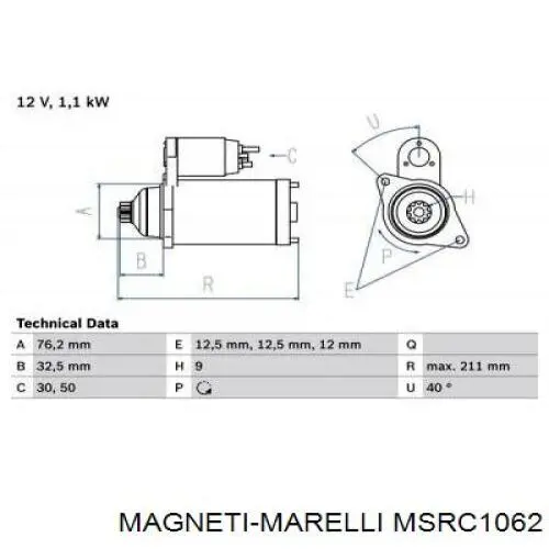 Стартер MSRC1062 Magneti Marelli