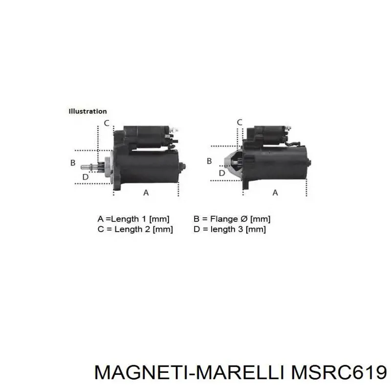 MSRC619 Magneti Marelli Стартер двигуна