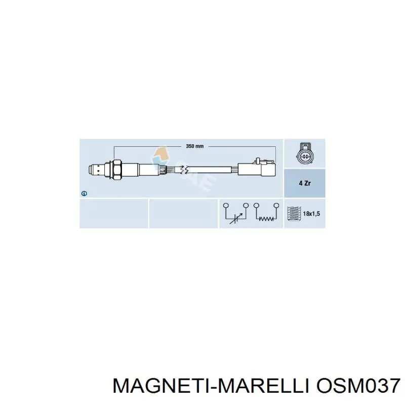 Лямбдазонд, датчик кисню до каталізатора OSM037 Magneti Marelli