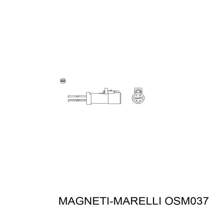 Лямбдазонд, датчик кисню до каталізатора Magneti Marelli OSM037 ціна, від 42.18 USD