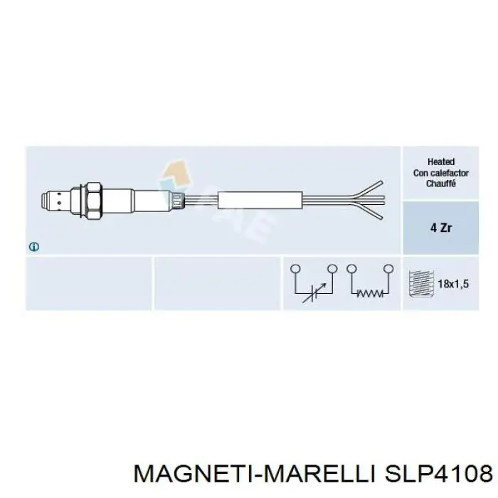 SLP4108 Magneti Marelli Лямбдазонд, датчик кисню до каталізатора