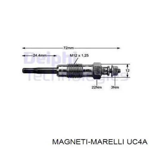 UC4A Magneti Marelli Свічки розжарювання