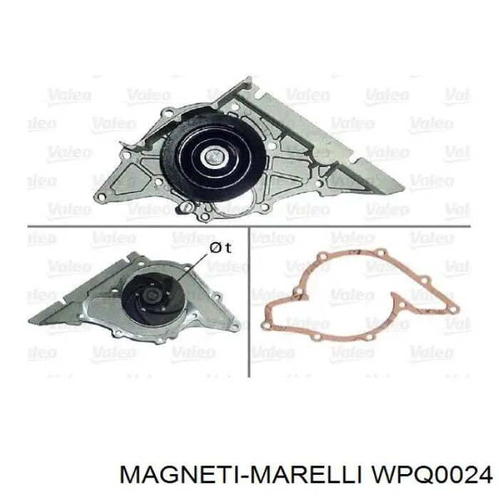 Помпа водяна, (насос) охолодження WPQ0024 Magneti Marelli