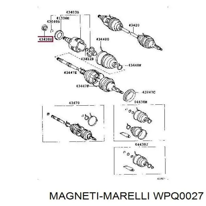 Купити WPQ0027 Magneti Marelli Насос охолоджуючої рідини