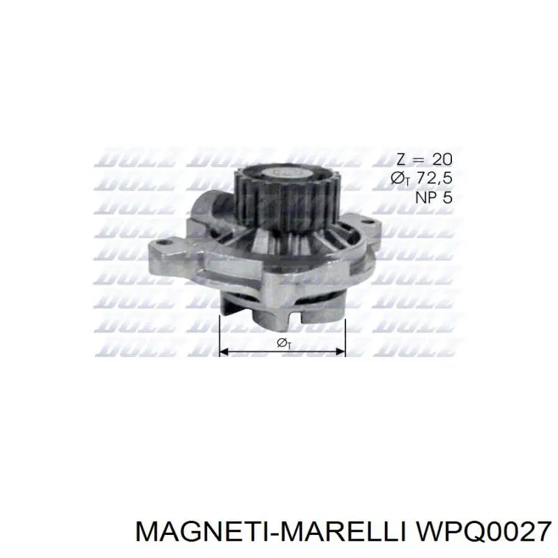 WPQ0027 Magneti Marelli Насос охолодження