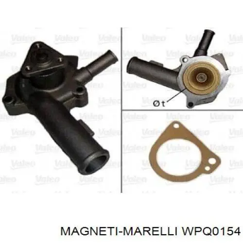 Помпа водяна, (насос) охолодження WPQ0154 Magneti Marelli