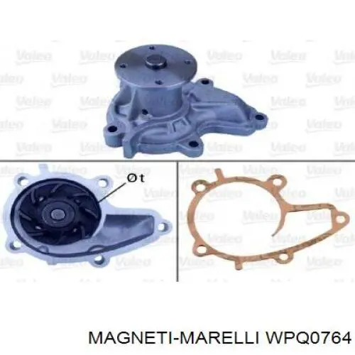 WPQ0764 Magneti Marelli помпа водяна, (насос охолодження)