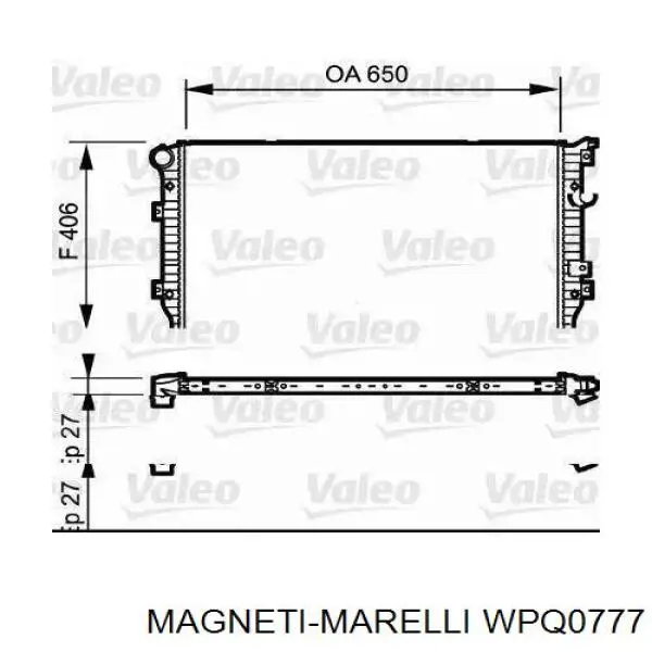 WPQ0777 Magneti Marelli помпа водяна, (насос охолодження)