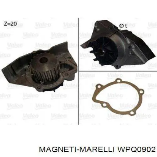 WPQ0902 Magneti Marelli Насос охолодження