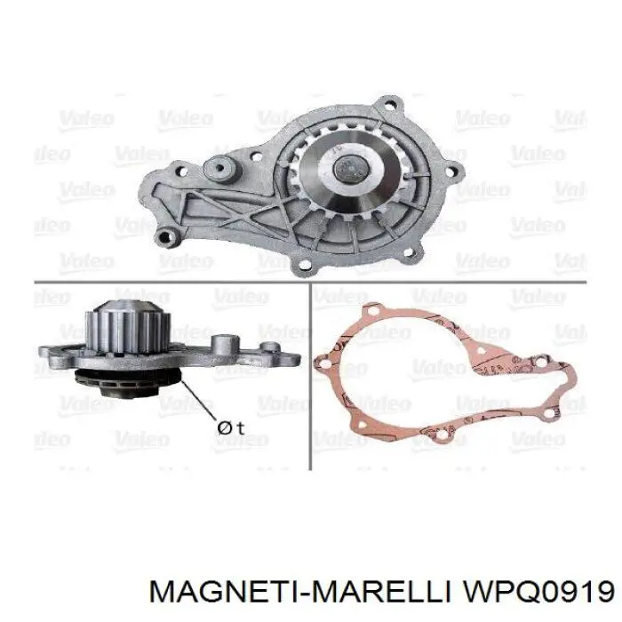 Помпа водяна, (насос) охолодження WPQ0919 Magneti Marelli