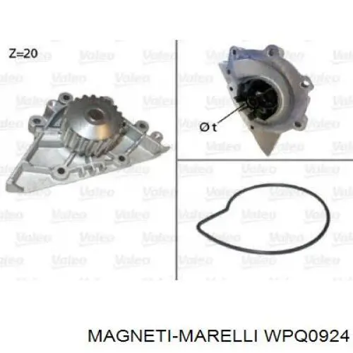 Помпа водяна, (насос) охолодження WPQ0924 Magneti Marelli