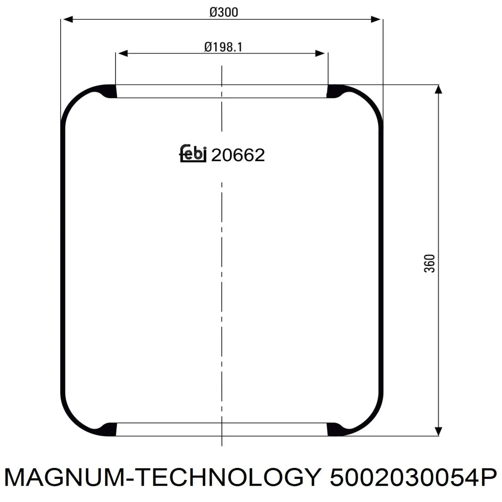 81436010018 MAN Ресора пневматичної підвіски