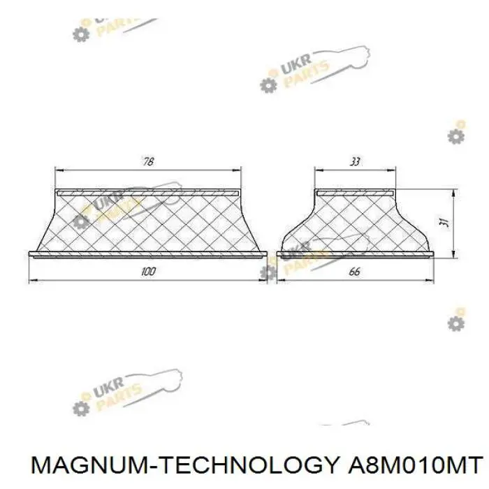 Купити A8M010MT Magnum Technology Відбійник передньої ресори