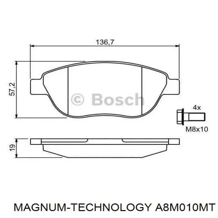 Відбійник передньої ресори A8M010MT Magnum Technology