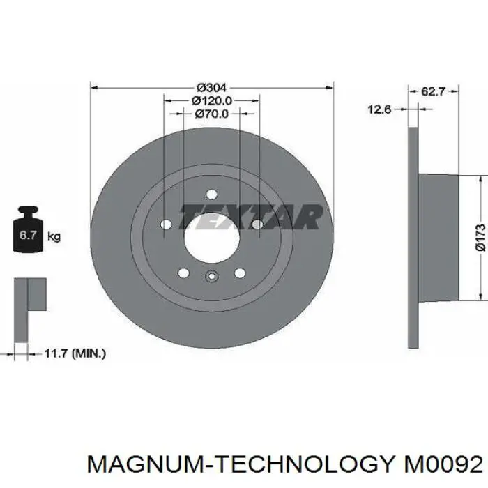 Стойка амортизатора передняя Magnum Technology M0092 ціна, від 52.50 USD
