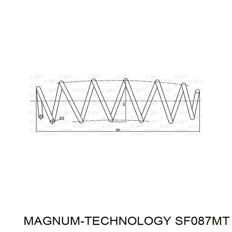 Пружина передня Magnum Technology SF087MT ціна, від 15.55 USD