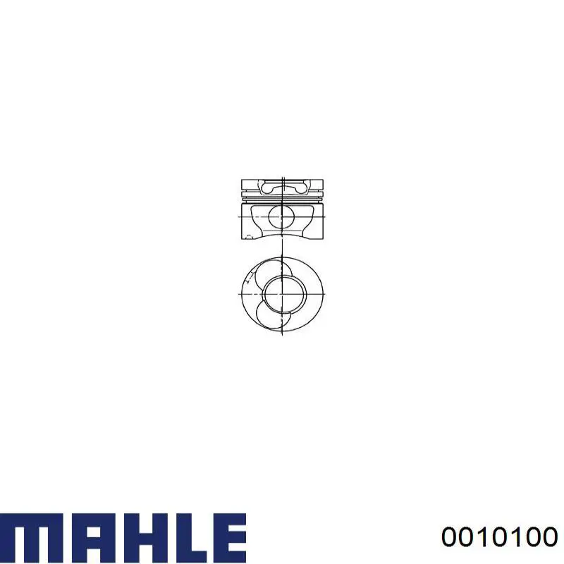 0010100 Mahle Original поршень в комплекті на 1 циліндр, std