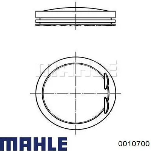 Поршень в комплекті на 1 циліндр, STD 0010700 Mahle Original
