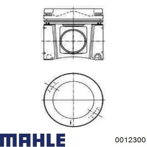 0012300 Mahle Original поршень в комплекті на 1 циліндр, std