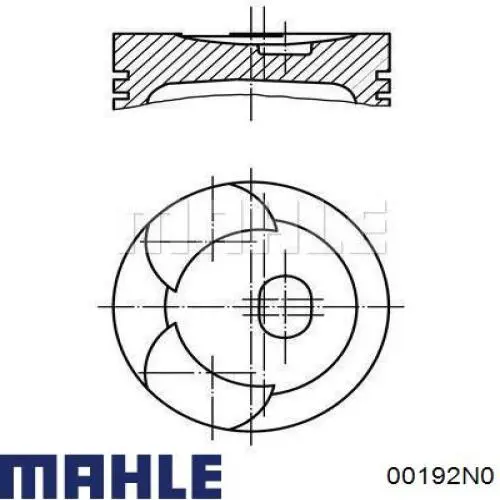 00192N0 Mahle Original кільця поршневі на 1 циліндр, std.