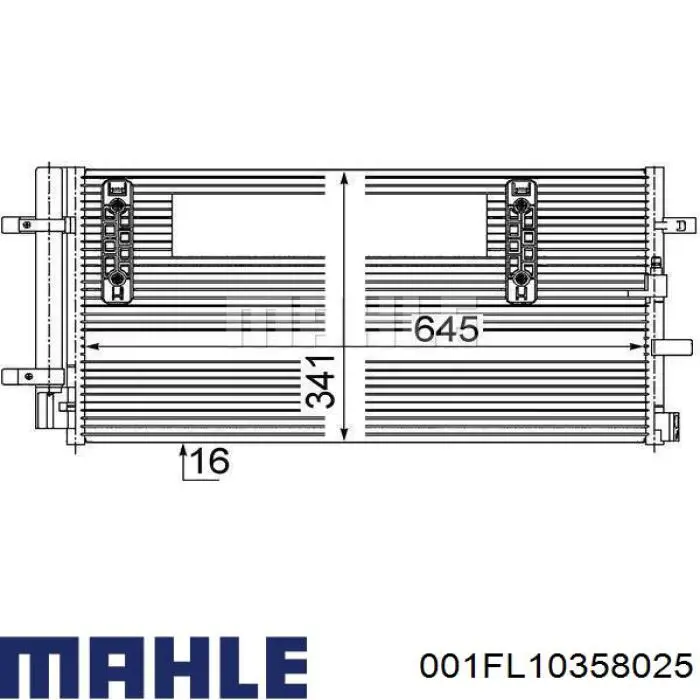001FL10358025 Mahle Original вкладиші колінвала, корінні, комплект, 1-й ремонт (+0,25)