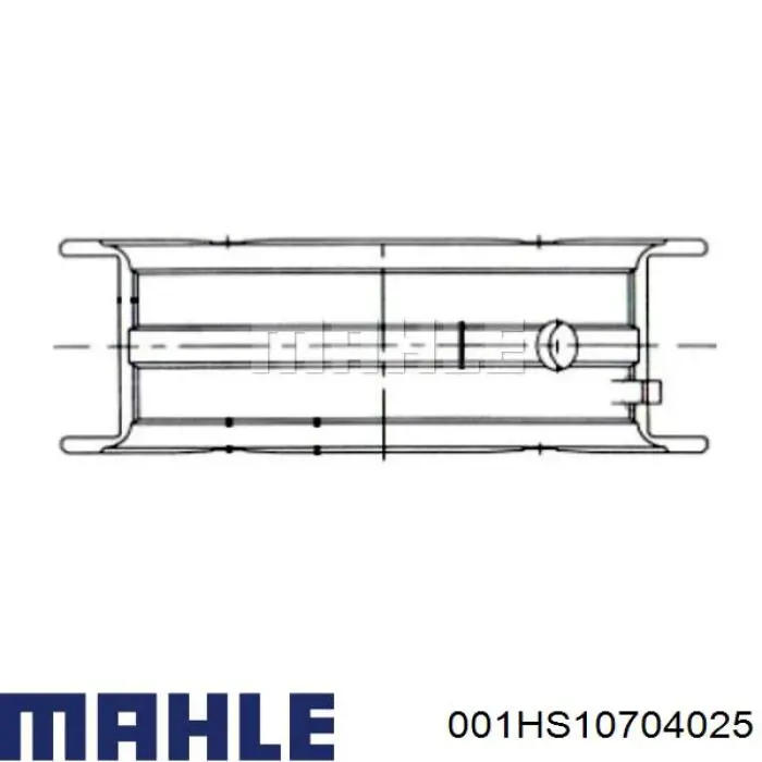 Вкладиші колінвала, корінні, комплект, 1-й ремонт (+0,25) 001HS10704025 Mahle Original