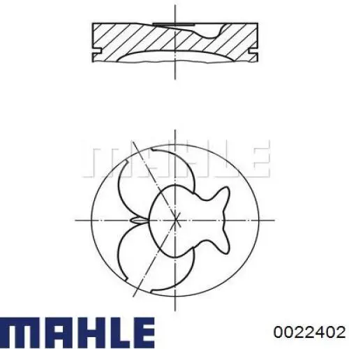 Поршня, 2-й ремонт (+0,50) Mahle Original 0022402 ціна, від 72.67 USD