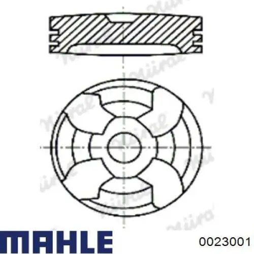 0023001 Mahle Original Поршень в зборі