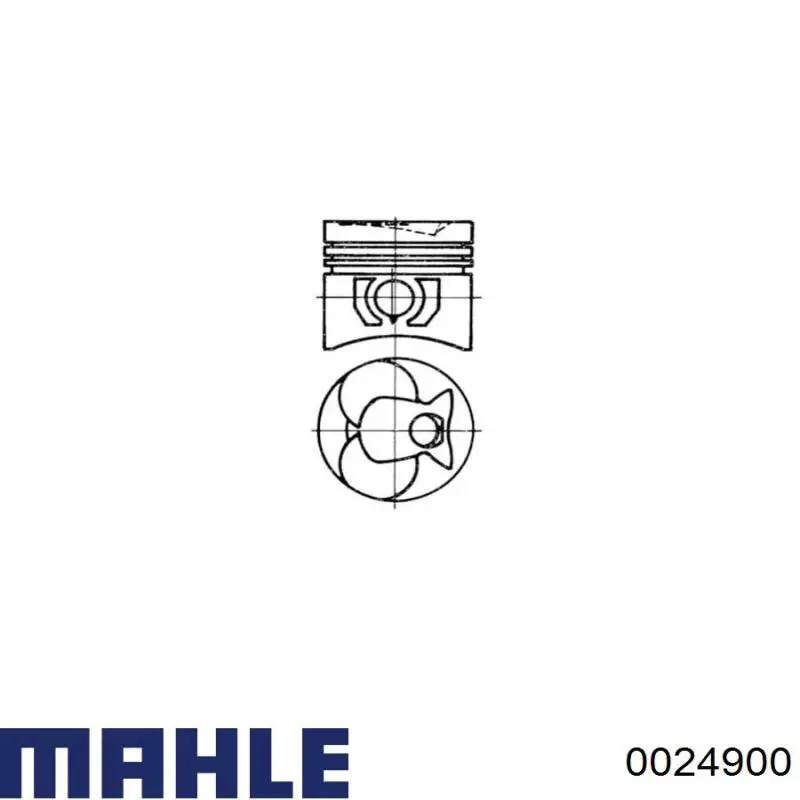 Купити 0024900 Mahle Original Поршень в комплекті на 1 циліндр, STD
