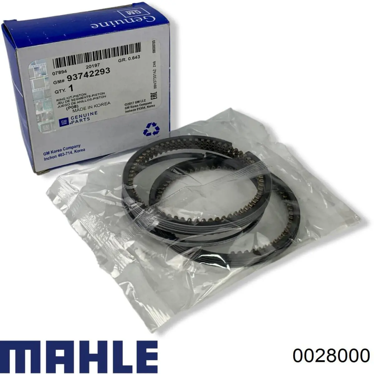 Поршень в комплекті на 1 циліндр, STD Mahle Original 0028000 ціна, від 70.64 USD