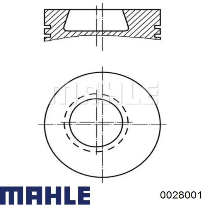 0028001 Mahle Original Поршень в зборі