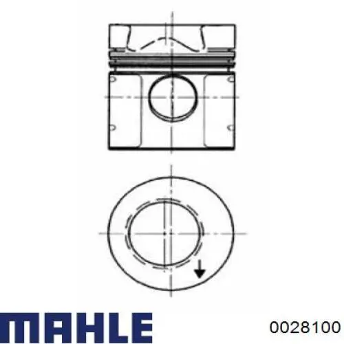 0028100 Mahle Original Поршня на 1 циліндр, STD