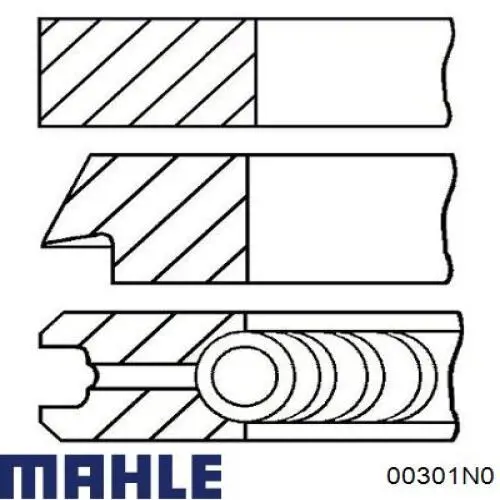 00301N0 Mahle Original Кільця поршневі на 1 циліндр, STD.