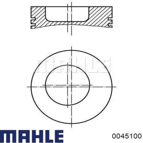 0045100 Mahle Original Поршень в зборі