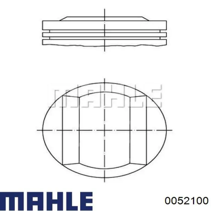 Поршень в комплекті на 1 циліндр, STD Mahle Original 0052100 ціна, від 63.19 USD