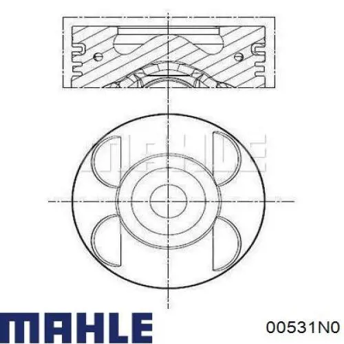 Купити 00531N0 Mahle Original Кільця поршневі на 1 циліндр, STD.