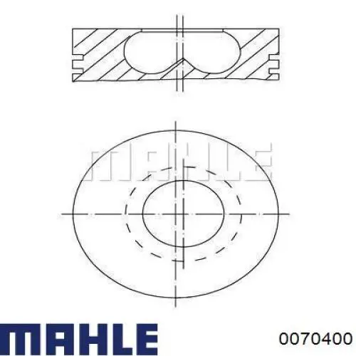 Поршень в комплекті на 1 циліндр, STD Mahle Original 0070400 ціна, від 174.72 USD